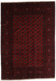 Alfombra Oriental Afghan Fine 202X288 Rojo Oscuro (Lana, Afganistán)