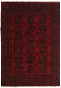 203X287 Afghan Fine Teppich Orientalischer Dunkelrot (Wolle, Afghanistan) Carpetvista