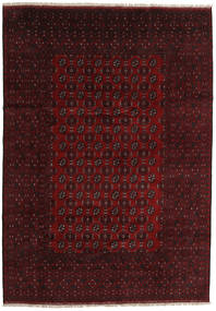 200X288 Afghan Fine Teppe Orientalsk Mørk Rød (Ull, Afghanistan) Carpetvista