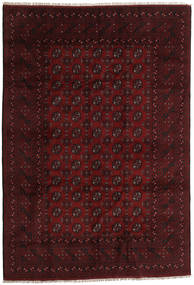 198X288 Afghan Fine Rug Oriental Dark Red (Wool, Afghanistan) Carpetvista