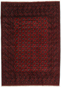 Tapis D'orient Afghan Fine 200X283 Rouge Foncé (Laine, Afghanistan)