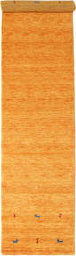Gabbeh Loom Two Lines 80X350 Small Orange Runner Wool Rug