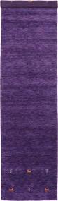  Tapis De Laine 80X350 Gabbeh Loom Two Lines Violet Corridor Petit
