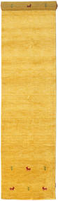  Wool Rug 80X350 Gabbeh Loom Two Lines Yellow Runner
 Small