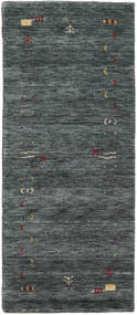 Gabbeh Loom Frame 80X200 Small Dark Grey/Green Runner Wool Rug