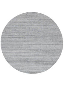 Petra Washable Ø 200 Light Grey Plain (Single Colored) Round Rug