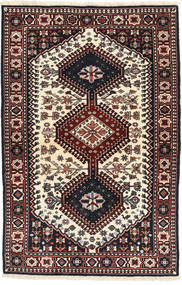  Yalameh Rug 100X154 Persian Wool Dark Red/Beige Small Carpetvista