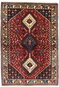 102X150 Yalameh Tæppe Orientalsk Mørkerød/Brun (Uld, Persien/Iran) Carpetvista