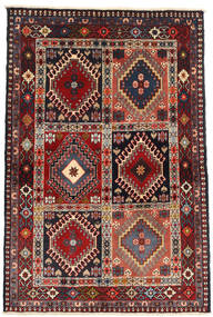  Yalameh Rug 104X147 Persian Wool Dark Red/Red Small Carpetvista