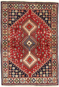 Yalameh Tæppe 102X147 Rød/Mørkerød Uld, Persien/Iran Carpetvista