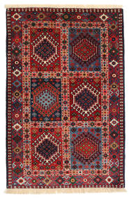 Tapete Persa Yalameh 80X125 Vermelho/Vermelho Escuro (Lã, Pérsia/Irão)