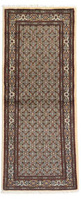  Orientalischer Moud Teppich 80X193 Läufer Braun/Beige Persien/Iran Carpetvista