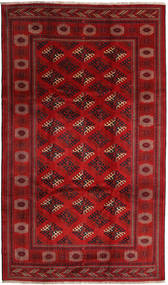 絨毯 ペルシャ トルクメン 214X358 レッド/ダークレッド (ウール, ペルシャ/イラン)