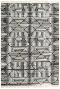 Mauri 140X200 小 チャコールグレー/クリームベージュ色 幾何学模様 ウール 絨毯