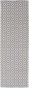 Torun 80X250 Small Grey/White Checkered Runner Cotton Rug