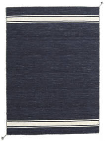  170X240 Plain (Single Colored) Ernst Rug - Navy Blue/Off White Wool