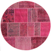 Patchwork Rug Ø 150 Round Wool, Persia/Iran Carpetvista