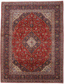  Keshan Rug 301X394 Persian Wool Red/Dark Red Large Carpetvista