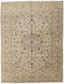  Keshan Rug 296X386 Persian Wool Beige/Orange Large Carpetvista
