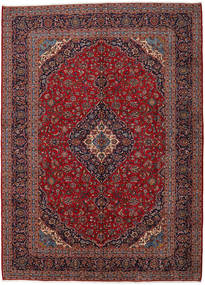 Tapete Kashan 301X416 Vermelho/Rosa Escuro Grande (Lã, Pérsia/Irão)
