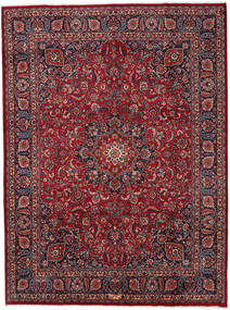 Alfombra Oriental Mashad 294X396 Rojo Oscuro/Rojo Grande (Lana, Persia/Irán)