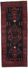 Hamadan Rug 126X309 Runner
 Dark Pink/Dark Red Wool, Persia/Iran Carpetvista