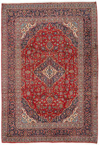 242X350 Keshan Vloerkleed Oosters Rood/Donker Roze (Wol, Perzië/Iran) Carpetvista