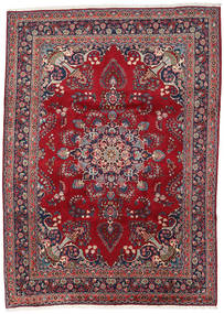 Maschad Teppich 248X344 Rot/Dunkelrosa Wolle, Persien/Iran Carpetvista