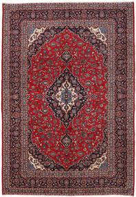 Keshan Teppe 244X353 Rød/Mørk Rosa Ull, Persia/Iran Carpetvista