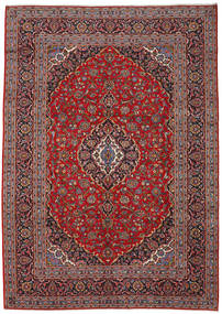 Keshan Vloerkleed 243X340 Rood/Grijs Wol, Perzië/Iran Carpetvista