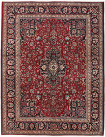 Maschad Teppich 304X390 Rot/Dunkelrot Großer Wolle, Persien/Iran Carpetvista
