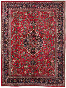  Orientalischer Maschad Teppich 294X388 Rot/Dunkelrosa Großer Wolle, Persien/Iran Carpetvista