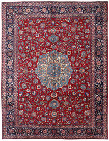  Orientalischer Maschad Teppich 297X381 Rot/Dunkelrosa Großer Wolle, Persien/Iran Carpetvista