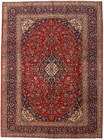 Dywan Perski Keszan 293X394 Czerwony/Ciemnoczerwony Duży (Wełna, Persja/Iran)