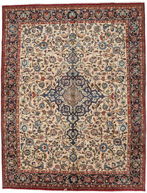  Persischer Maschad Teppich 293X382 Beige/Rot Großer (Wolle, Persien/Iran)