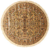 Kerman Diba Ø 150 Small Beige/Brown Round Rug