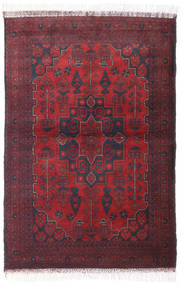  Afegão Khal Mohammadi Tapete 99X146 Lã Vermelho Escuro/Vermelho Pequeno Carpetvista