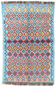 90X138 Tapis Barchi/Moroccan Berber - Afganistan Moderne Rouge/Bleu (Laine, Afghanistan) Carpetvista