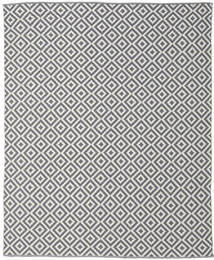 Torun 250X300 대 회색/하얀색 체커 무늬 면화 러그