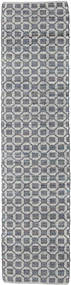  80X350 Geometrisch Klein Elna Teppich - Grau Baumwolle