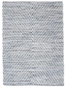 Hilda 200X300 Blauw/Wit Geometrisch Katoen Vloerkleed