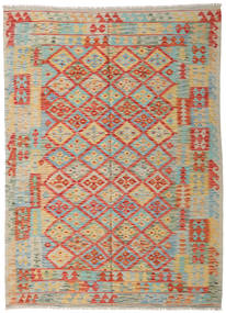  Oriental Kilim Afghan Old Style Rug 180X248 Beige/Red Wool, Afghanistan Carpetvista