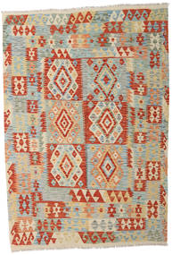  Kelim Afghan Old Style Vloerkleed 162X235 Wol Beige/Rood Carpetvista