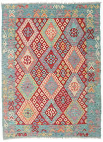  129X175 Small Kilim Afghan Old Style Rug Wool, Carpetvista
