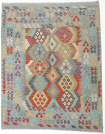 192X239 Kelim Afghan Old Stil Teppich Orientalischer Grau/Beige (Wolle, Afghanistan) Carpetvista