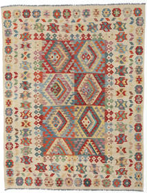  Kilim Afghan Old Style Tapis 197X253 De Laine Carpetvista
