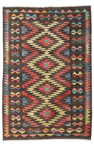 Kelim Afghan Old Style Teppe 189X248 Brun/Rød Ull, Afghanistan Carpetvista