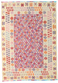 Kilim Afghan Old Style Rug 205X288 Wool, Afghanistan Carpetvista