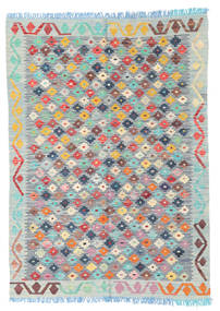  126X175 Klein Kelim Afghan Old Stil Teppich Wolle, Carpetvista