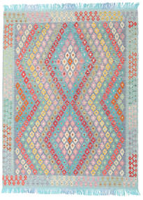 絨毯 オリエンタル キリム アフガン オールド スタイル 156X204 グレー/レッド (ウール, アフガニスタン)